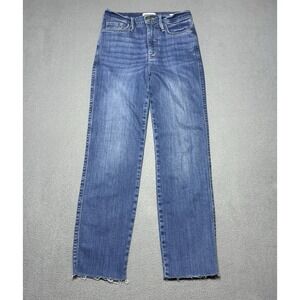Frame Jeans Womens 25 (25x27) Le Sylvie Slender Straight Highrise Crop Denim